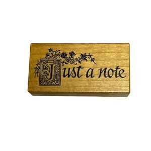 PSX Just A Note Ivy Floral Flowers E510 Wood Mounted Rubber Stamp